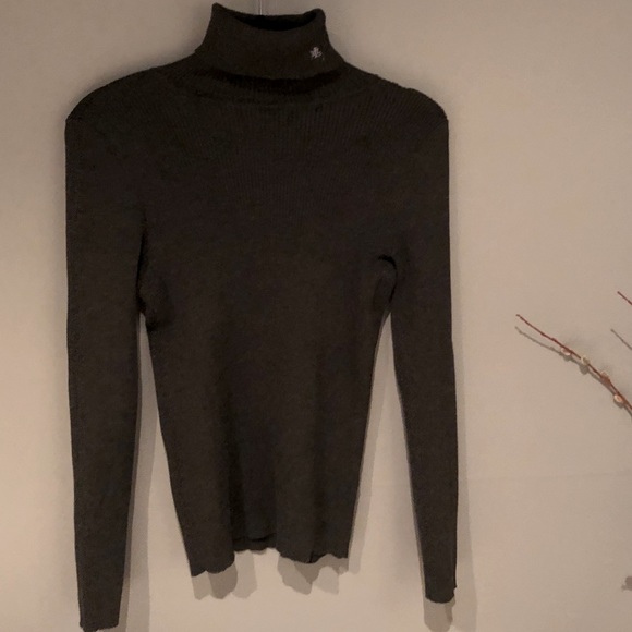 Ralph Lauren Ribbed Gray Turtleneck - Picture 2 of 4
